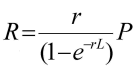 Formula for rental rate